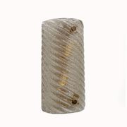Pair of Barovier & Toso Style Modern Murano Glass Smoked Twisted Sconces