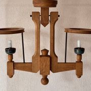 Two-light chandelier by Guillerme and Chambron for "Your House", France 60s.