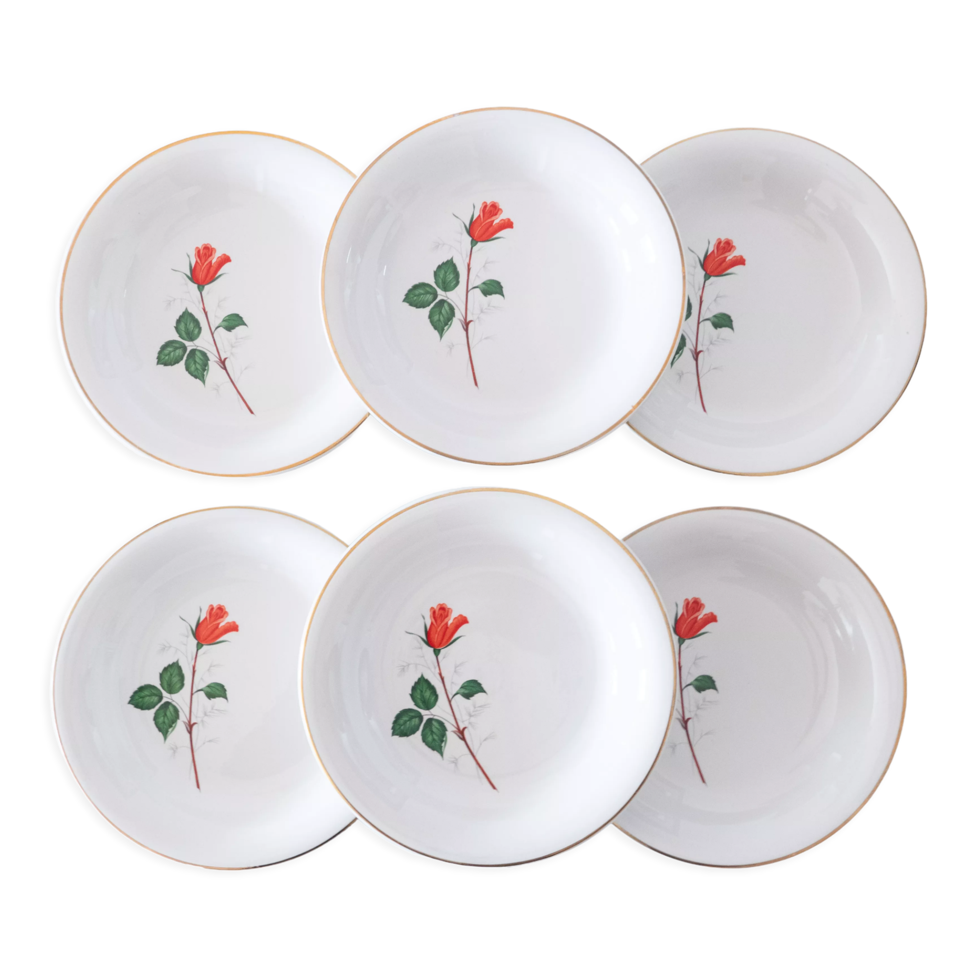 6 old plates KG Lunéville "Antibes"