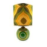 Space Age green ceramic table lamp, Italy 1960s