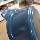 Ancienne marmite en fonte emaillée bleue Le Creuset