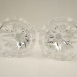 Paire de bougeoirs anciens en cristal