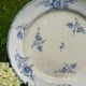 Old round dish in earthenware, Keller and Guérin in Lunéville service Saxony