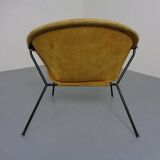 Danish Suede Folding Balloon Chair by Hans Olsen for Lea, 1960s