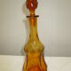 Vintage amber glass carafe