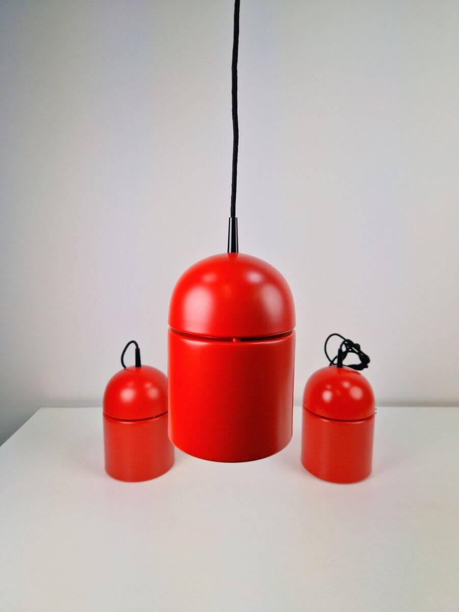 Vintage Uni Pendant Lamps by Vagn Dyring for Nordisk Solar, 1970s, Set of 3