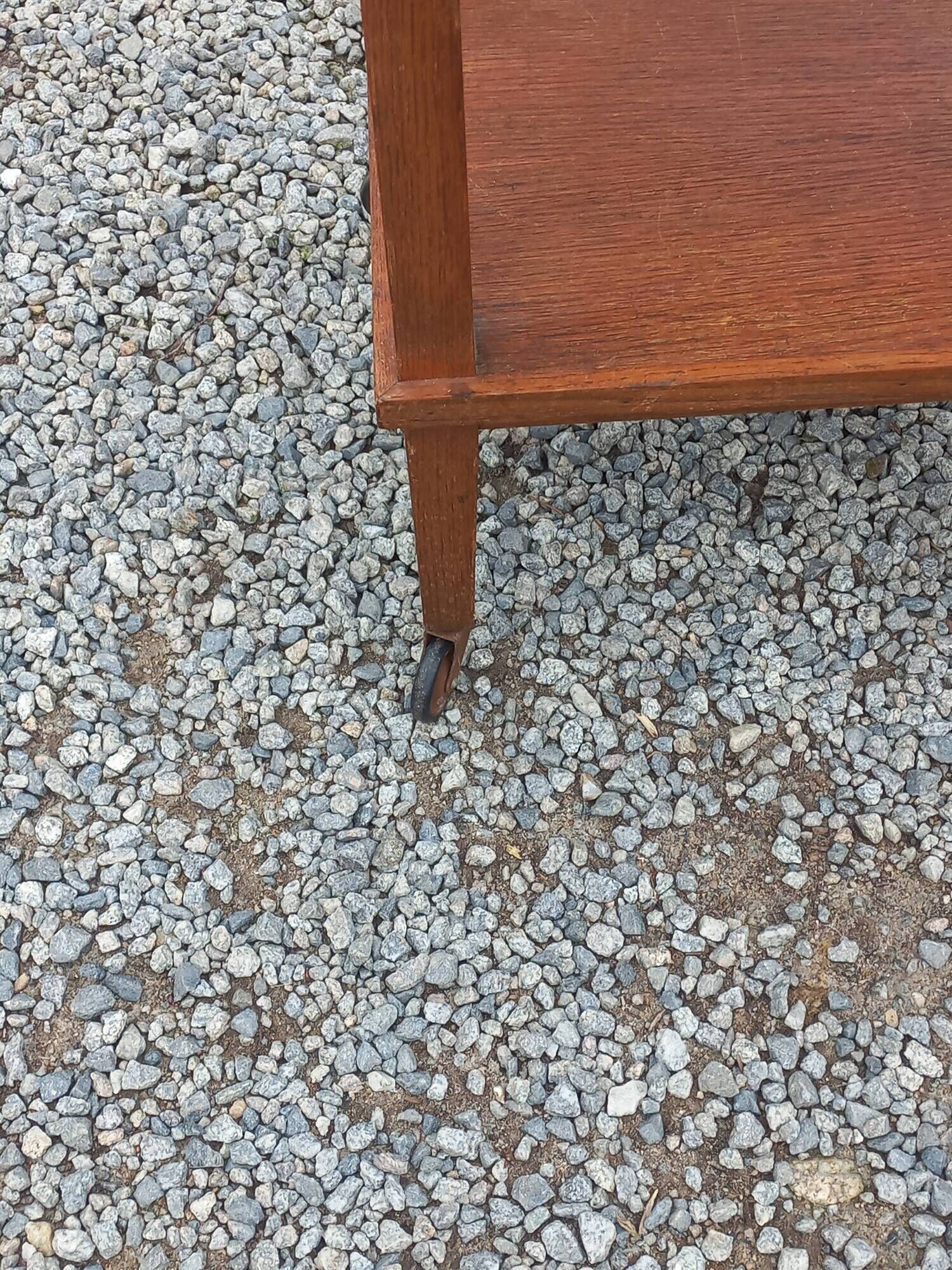 Pair of vintage 50s oak side tables