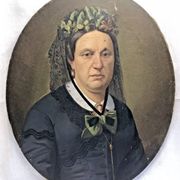 Tableau huile sur toile XIX portrait Chevalier d’Eon