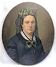Oil painting on canvas XIX portrait Chevalier d'Eon