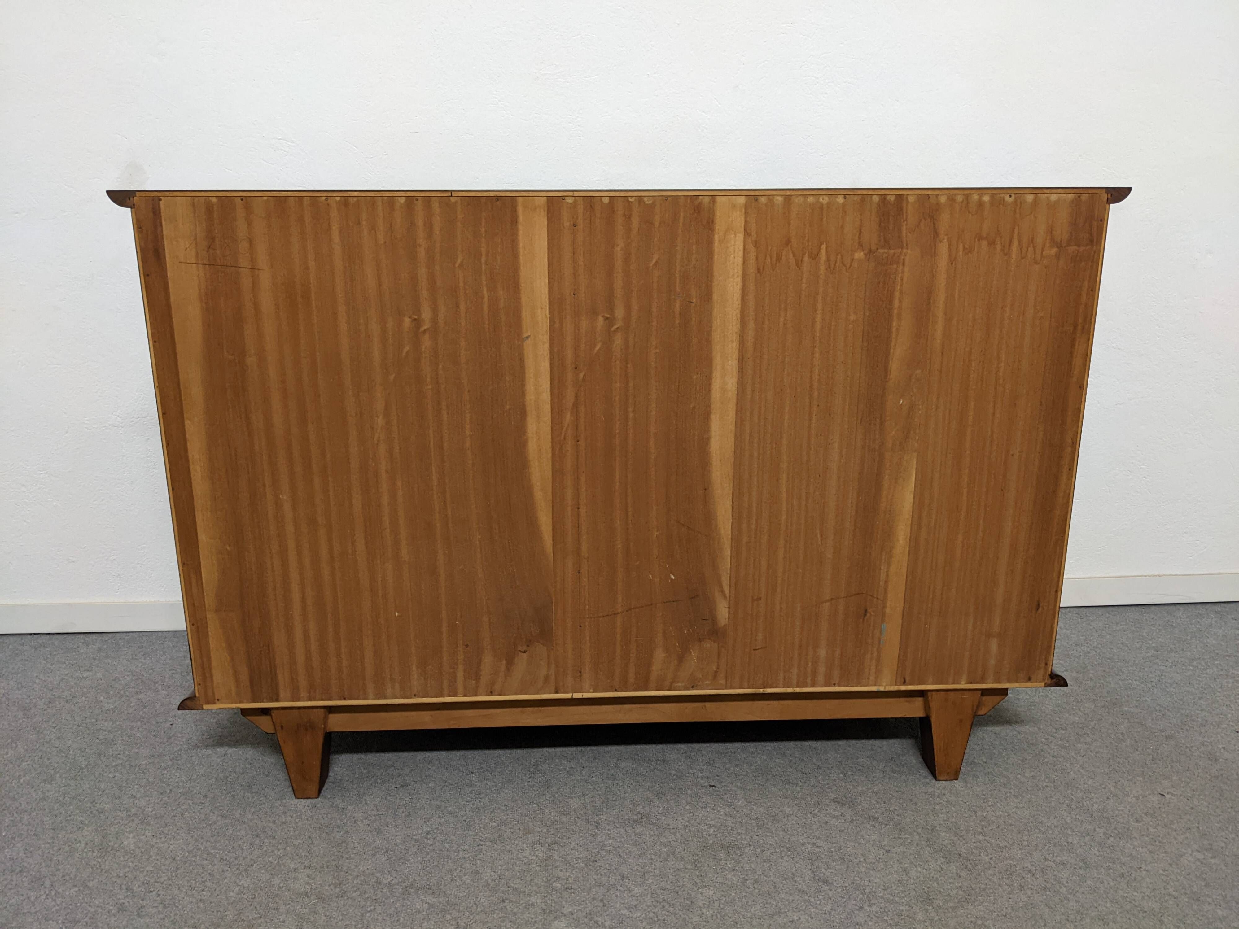 Art Deco style sideboard in rosewood and sycamore, France circa 1950