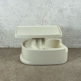Space age bar cart , 70s plastic serving table trolley - vintage design made in italy