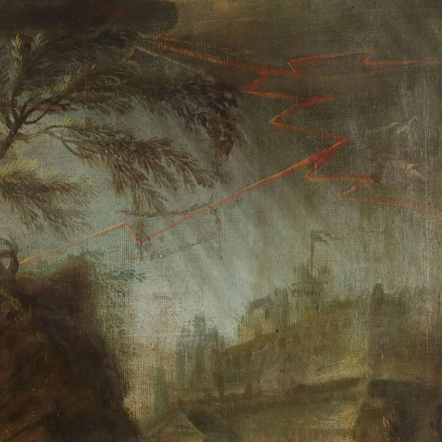 Old oil painting on canvas, French school, 18th century