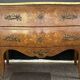 Curved marquetry commode – marble top