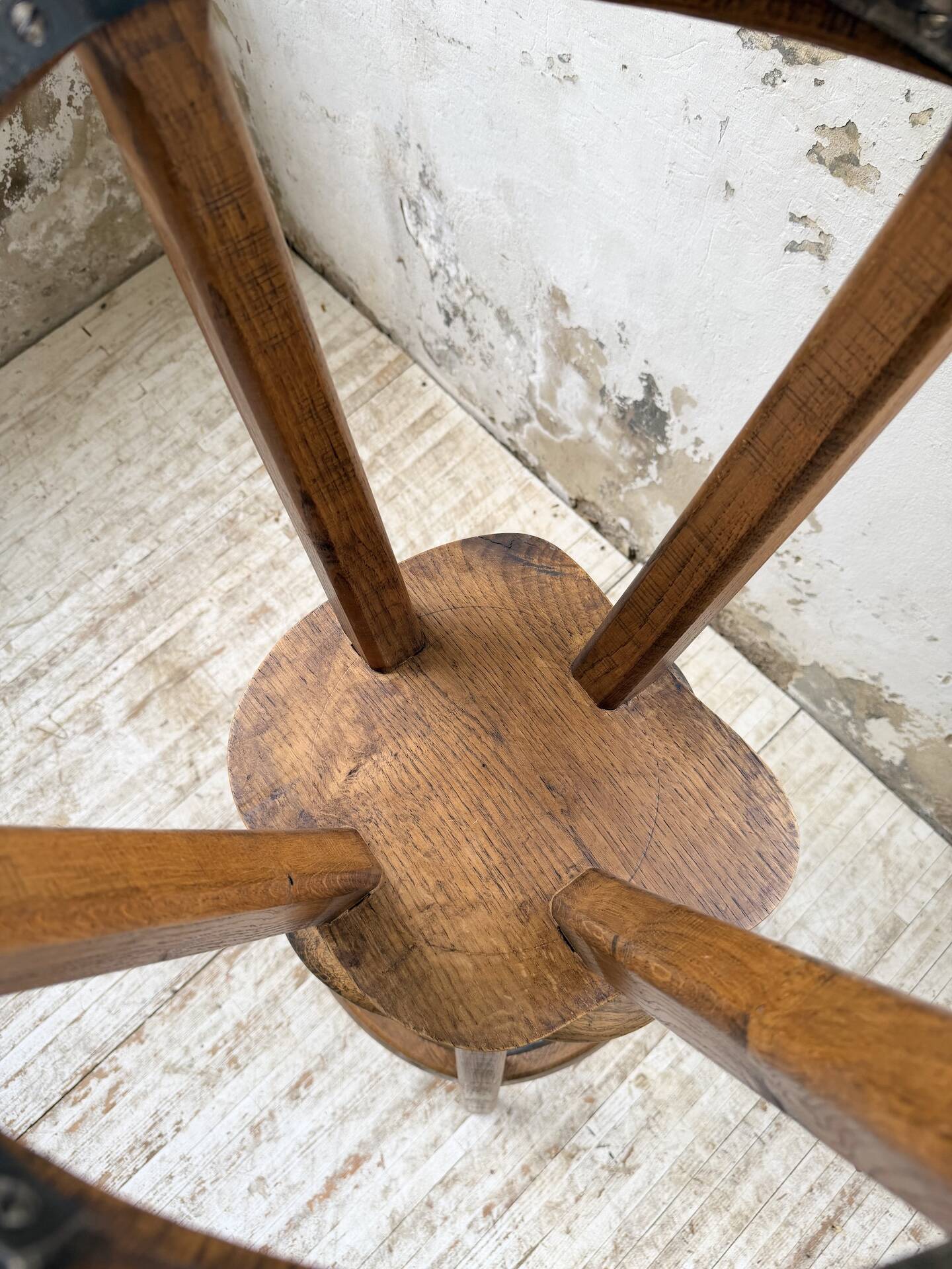 Pair of Henri Bataille stools in oak