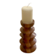 Turned wooden candle holder