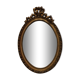 Miroir ovale en bois doré 52 x 35 cm