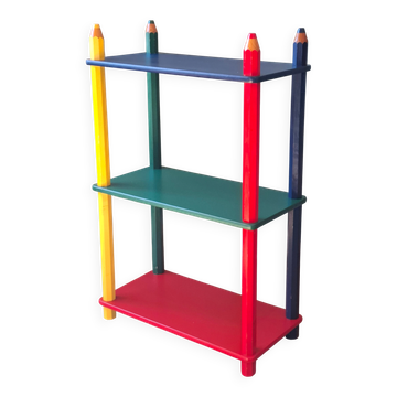 Memphis style pencil shelf