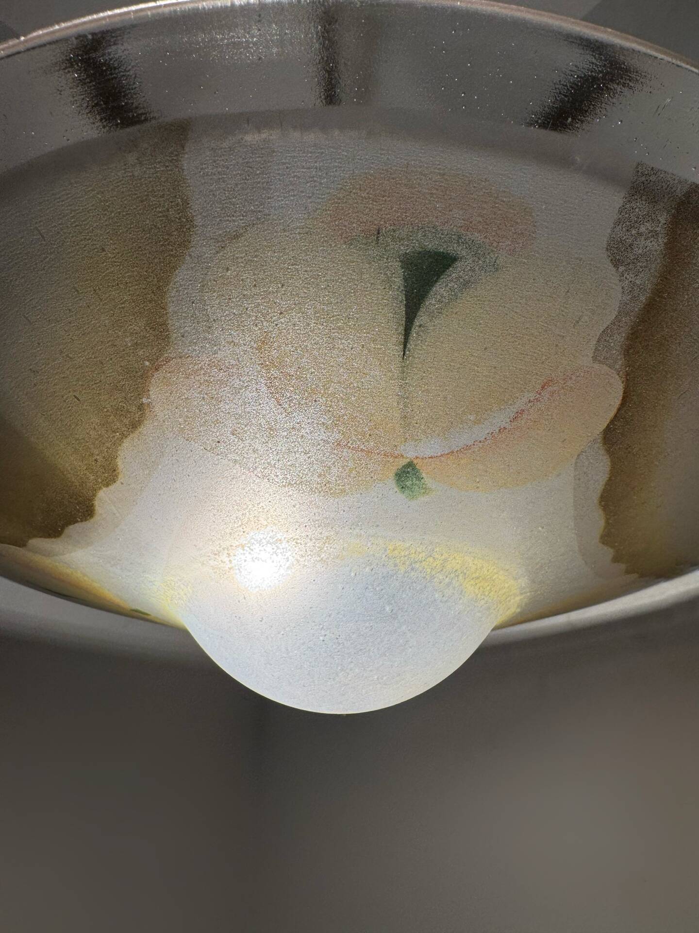 Art Deco chandelier with polychrome glass