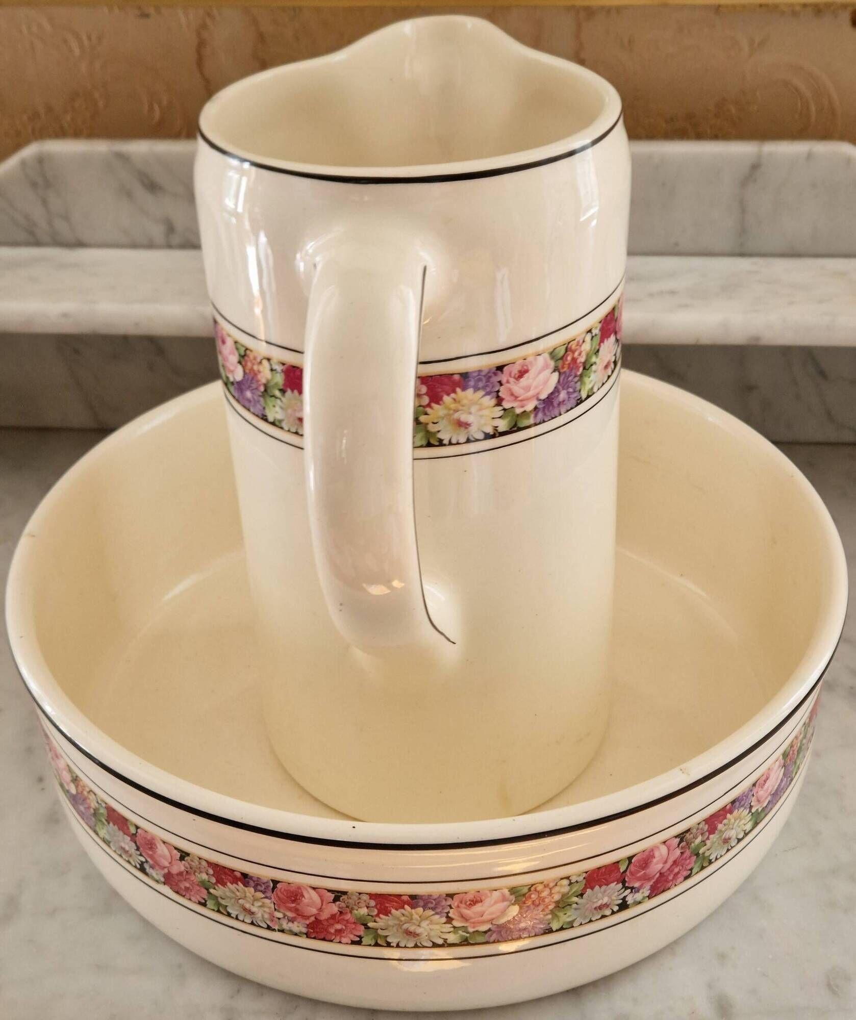 Ditmar-Urbach Olymp toilet service jug & basin 1940s/50s Czech