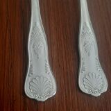 Set of 6 silver metal spoons