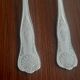 Set of 6 silver metal spoons