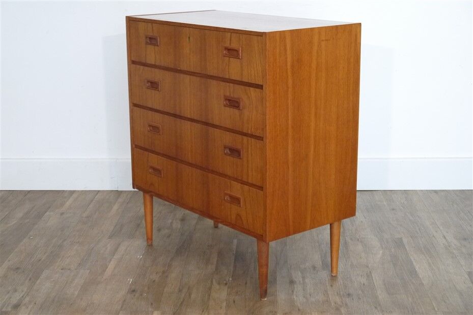 1960 vintage Scandinavian teak chest of drawers