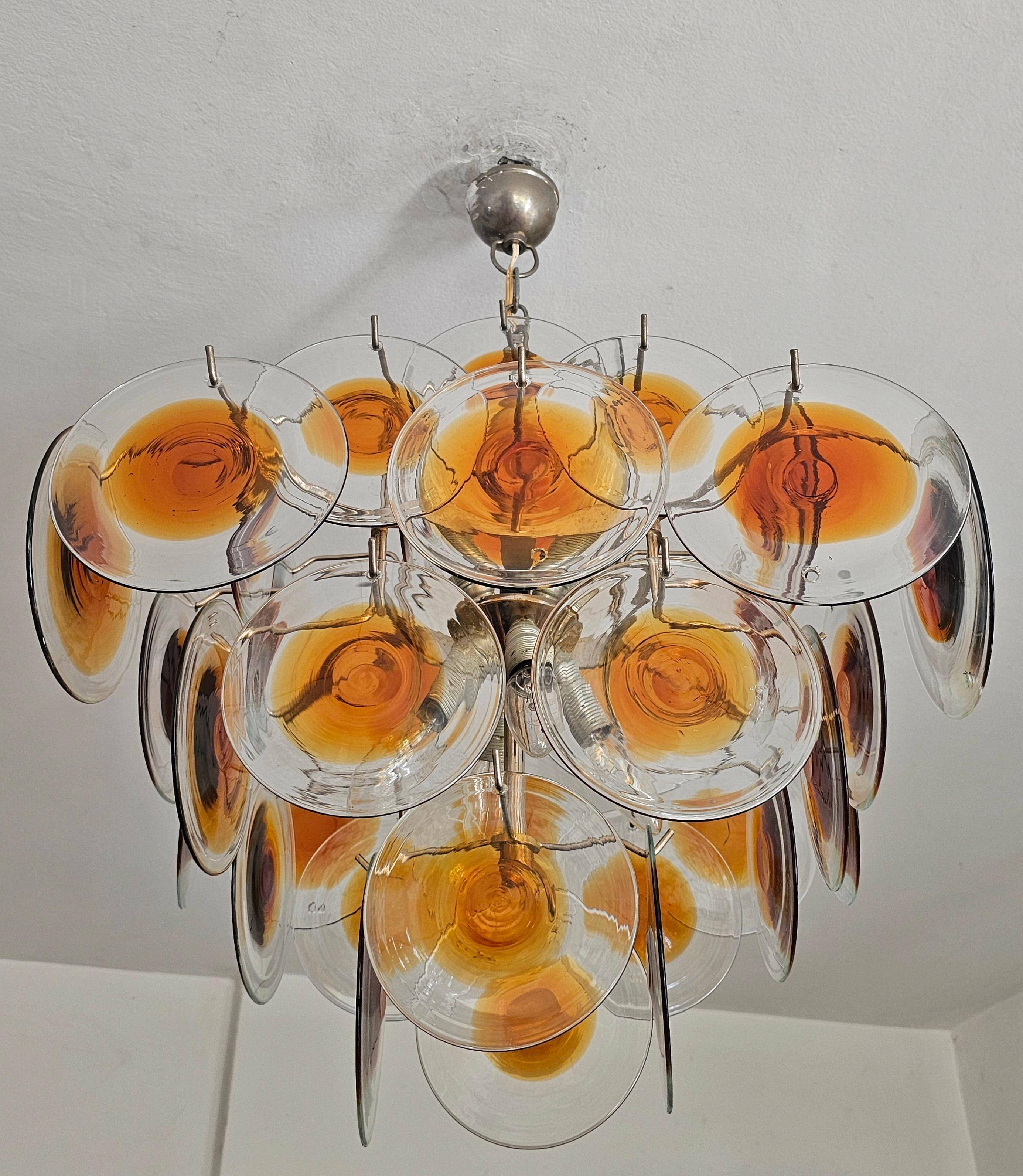 Glass pendant by Gino Vistosi, Mid-Century Modern style