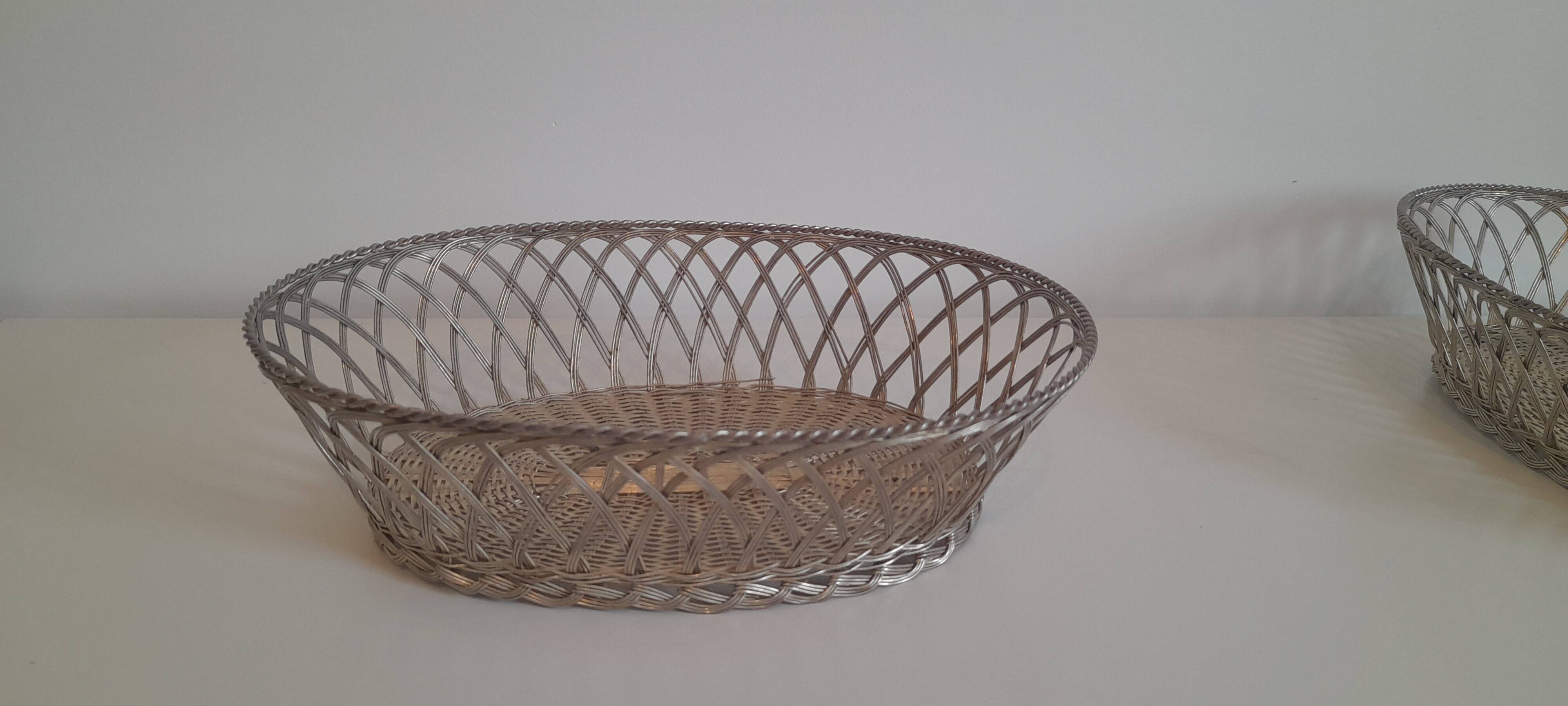 Braided metal basket