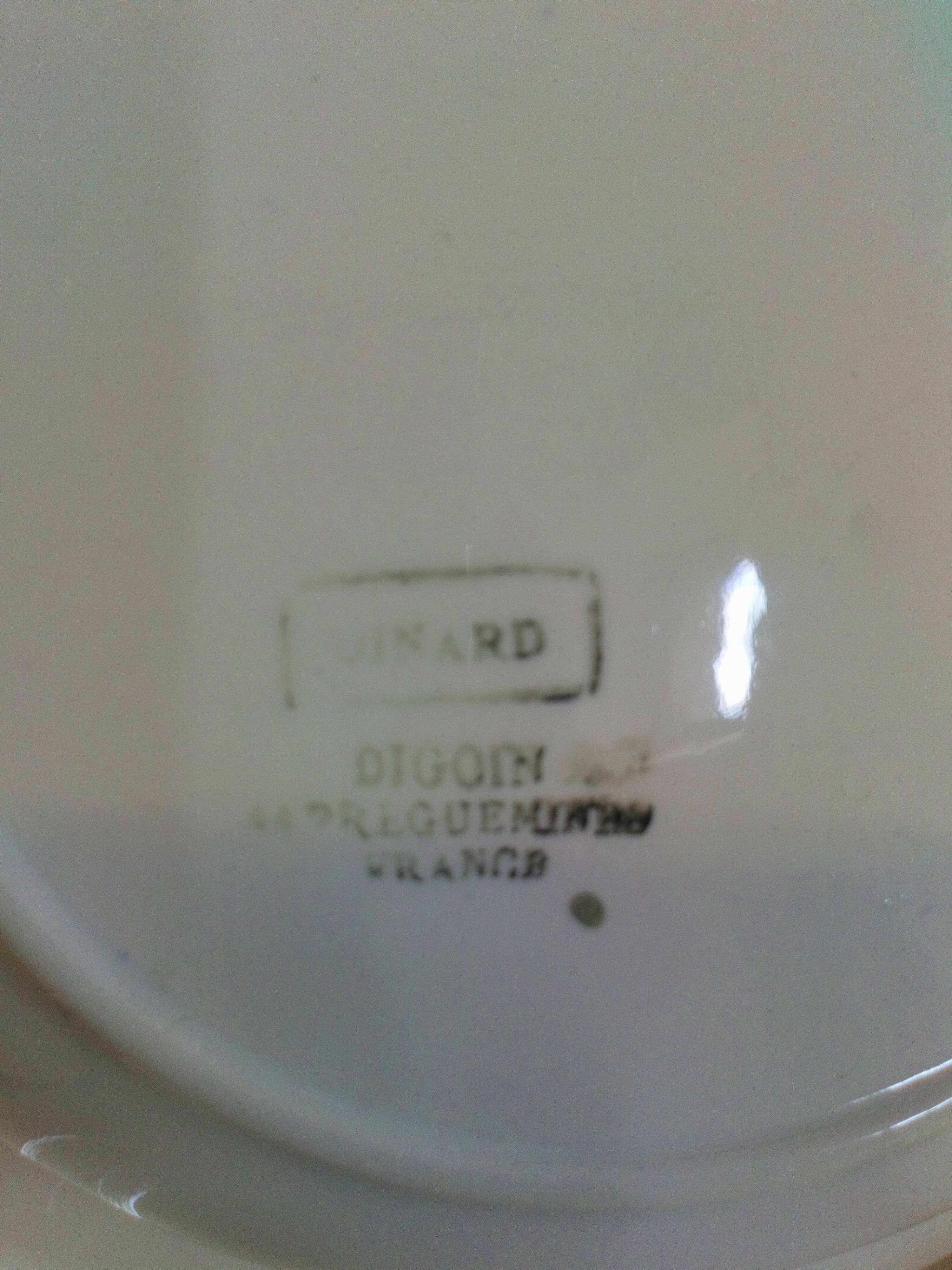 Six plates Digoin-Sarreguemines "Dinard" 50s