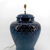 blue ceramic lamp, France, 1950s