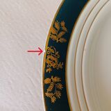 Assiettes plates Céranord, modèle Kléber