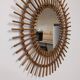 XL sun mirror in rattan, France circa 1960