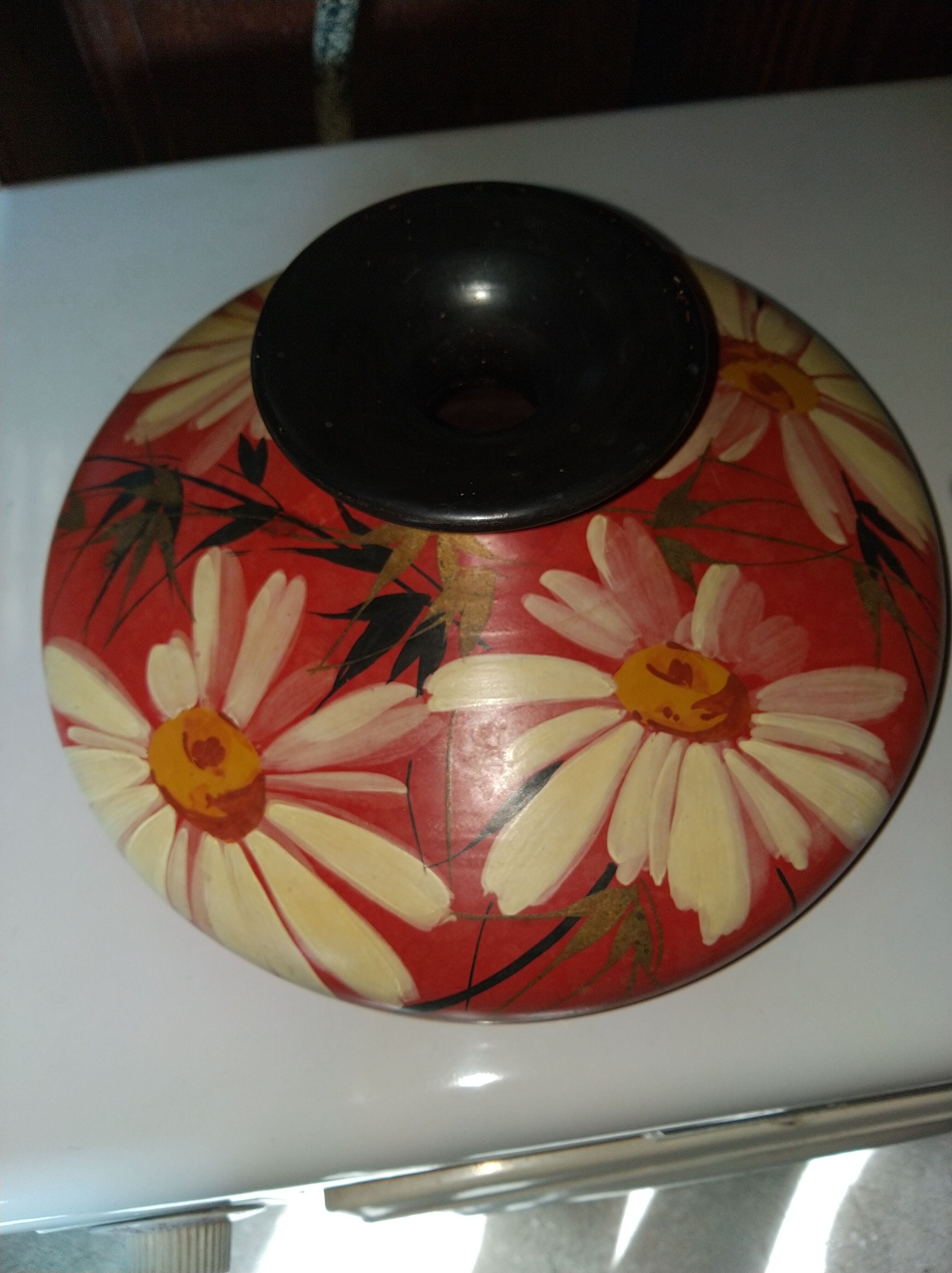 Ceramic vase painted by Louis Giraud, Vallauris, circa 1930