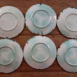 Lot of 6 old Orchies barbotine plates