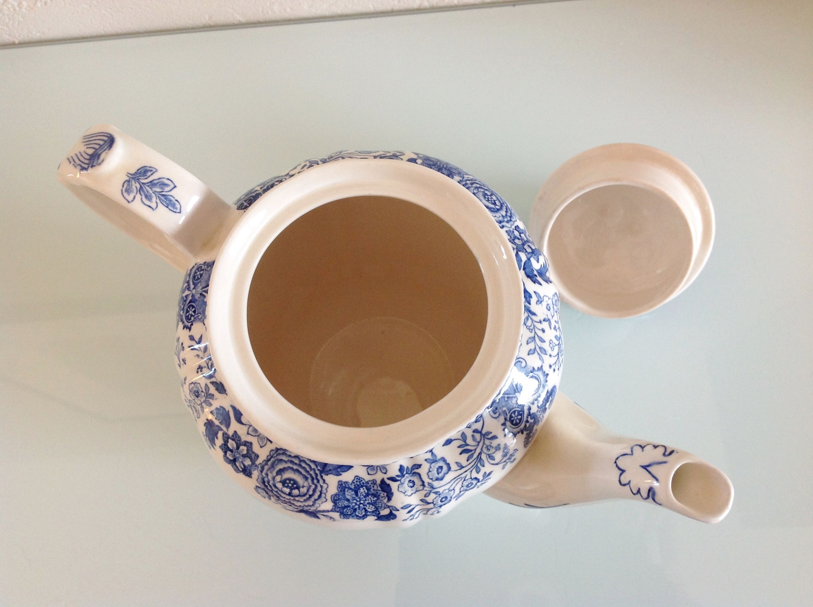 Cafetiere blue Burgenland décor by Villeroy - Boch / vintage 60s-70s