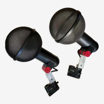 Pair of microphone spotlights by Roger Tallon for Erco in the 1970s