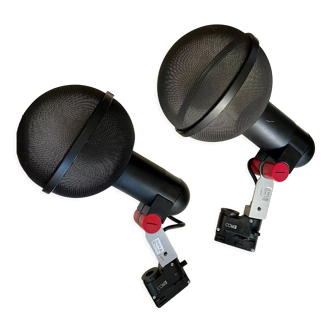 Pair of microphone spotlights by Roger Tallon for Erco in the 1970s