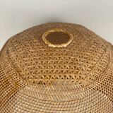 Wicker/cane pendant light attributed to Beehive, 1960