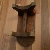 Low milking stool in waxed wood