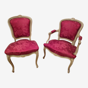 Pair of Louis XV amrchairs