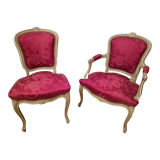 Pair of Louis XV amrchairs