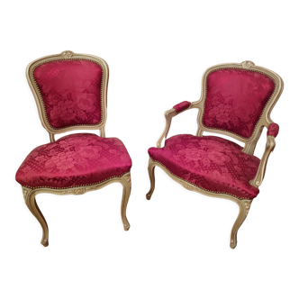 Pair of Louis XV amrchairs