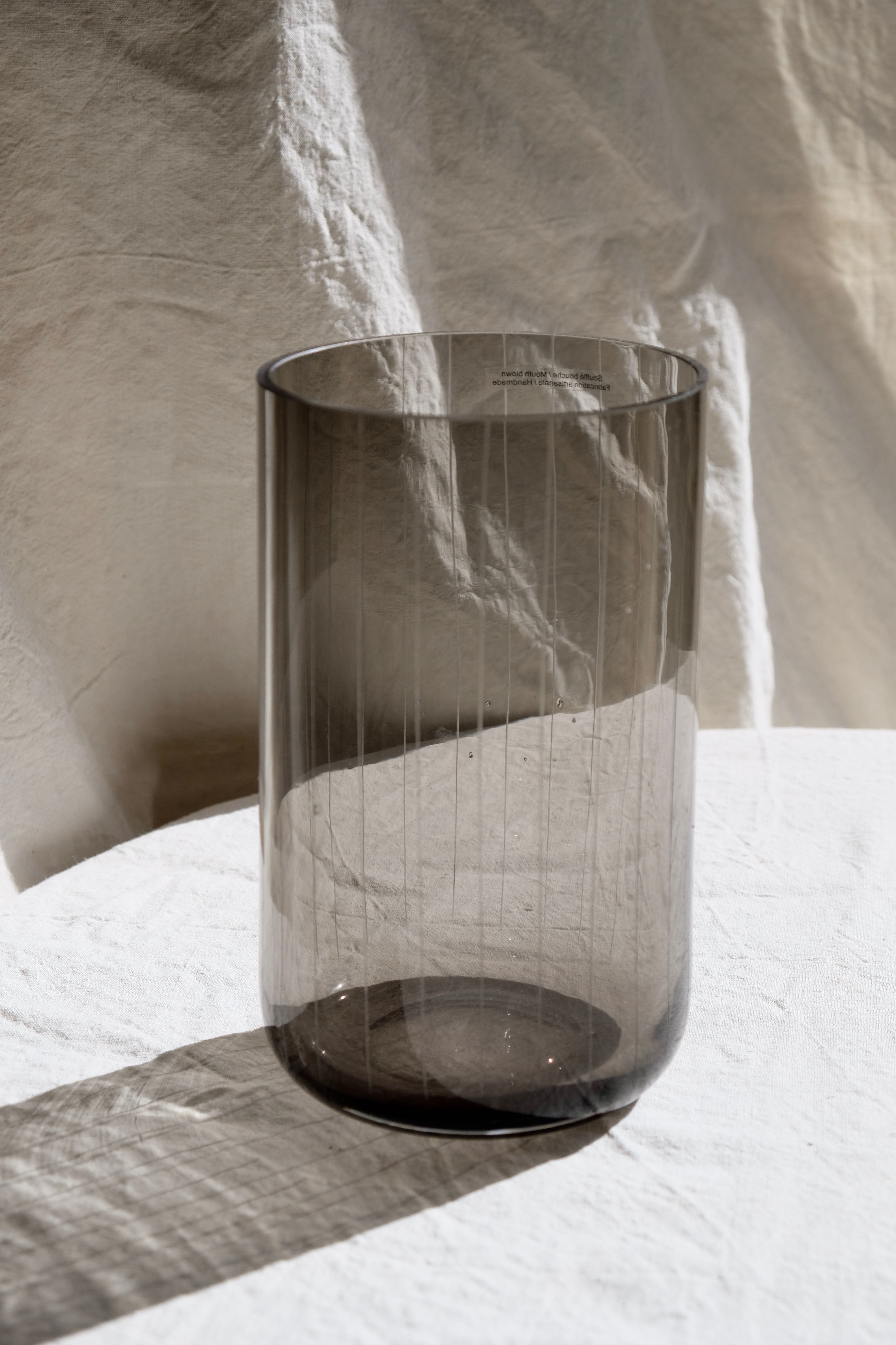 Vase mouth-blown glass 50s