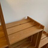 Vintage Mountain Pine Staircase Bookcase Circa 1980