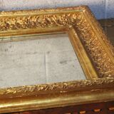 Antique,19th-century, gilt-framed wood wall mirror, Napoleon Ill