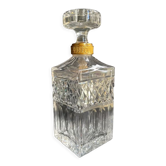 Carafe à alcool en cristal soufflé et taillé style Empire XXème