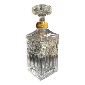 Alcohol decanter in blown and cut crystal Empire style XXth