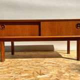 Low chest of drawers with two sliding doors