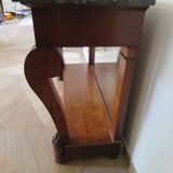 console-style empire/restauration-à crosses-fond de miroir-pieds griffes