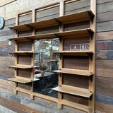 Early 20th century bar set in solid elm
